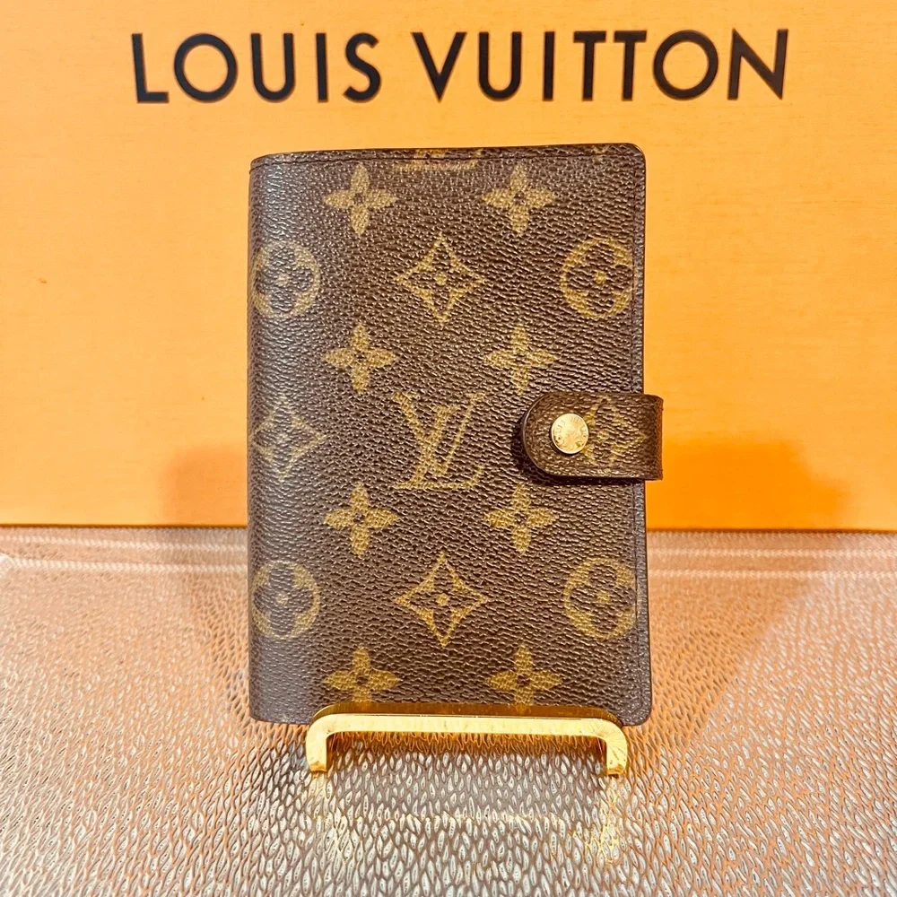 Louis Vuitton Brown Monogram Canvas Snap Wallet/Agenda